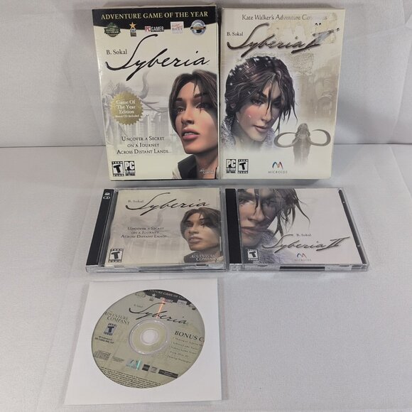 Syberia / Syberia 2 (PC, 2003-4) Game of the Year Edition Box w/ Manual B Sokal - Picture 1 of 16